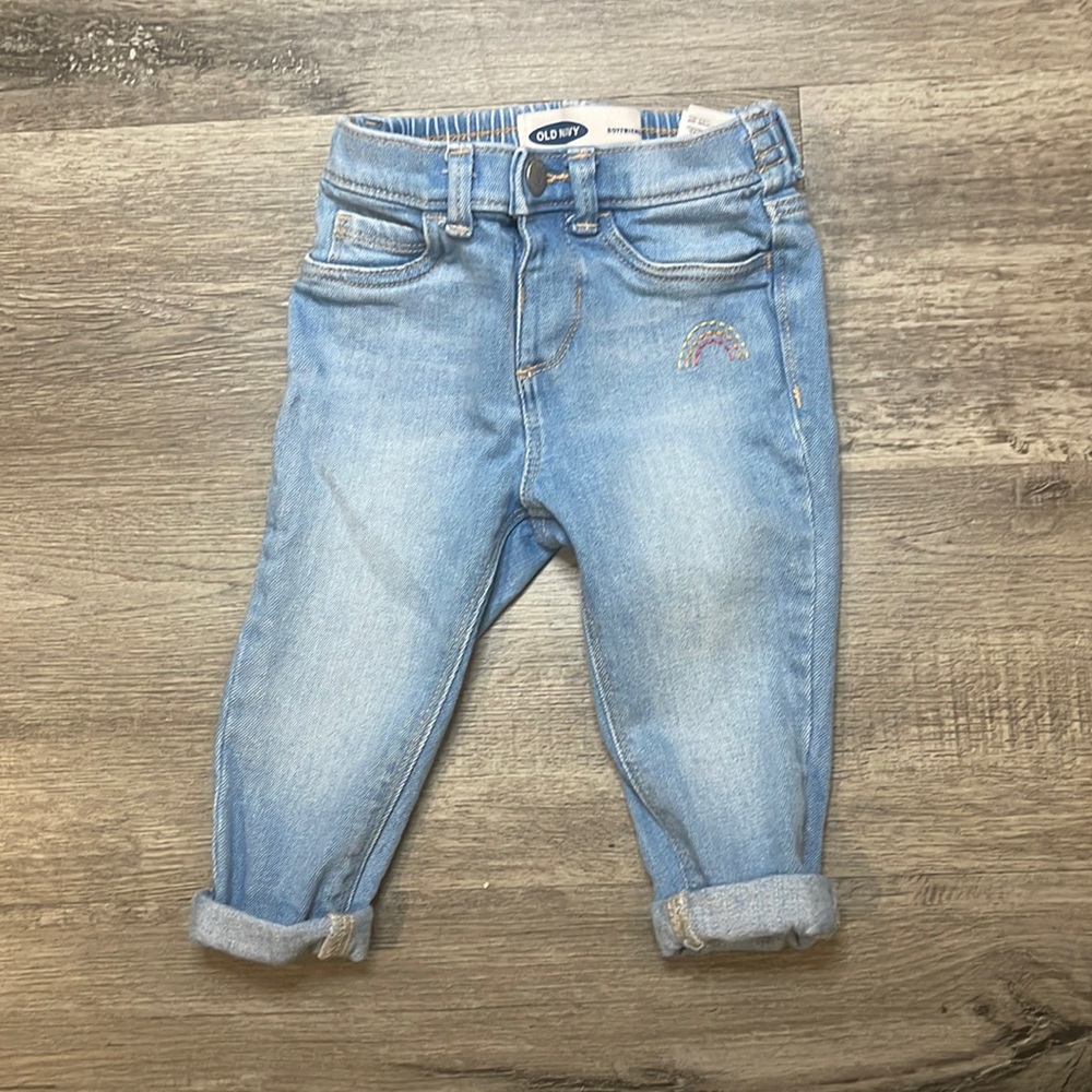 Old Navy Girls Boyfriend Jeans- Rainbow